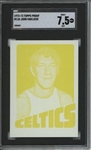 1972 Topps #110 John Havlicek 9 card progressive proof.